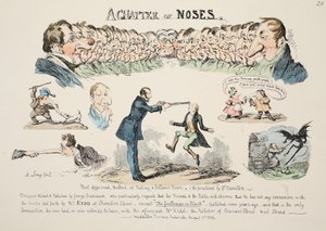 Um capítulo dos narizes, bar. 1834 (gravura colorida à mão) de George Cruikshank