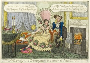 Um Dandy  uma Dandyzette de George Cruikshank