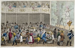 Espectáculo Acrobat no Café de la Paix - no "Life in Paris" de David Carey, Londres de George Cruikshank