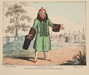 Todos os Mundos em Paris !, pub. 1815 (gravura colorida à mão) de George Cruikshank