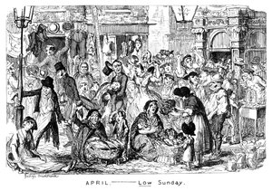 Abril - Domingo baixo, século XIX. de George Cruikshank