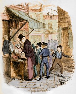 As aventuras de Charles Dickens "As aventuras de Oliver Twist". de George Cruikshank