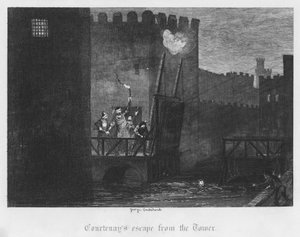A fuga da Courtenay da Torre (gravura) de George Cruikshank