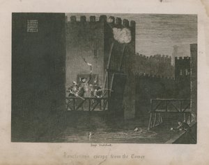 A fuga de Courtenay da torre de George Cruikshank