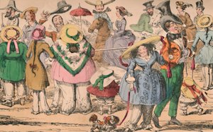 Exposição Cruikshanks de Bloomers no Hyde Park, 1852, c1870 de George Cruikshank