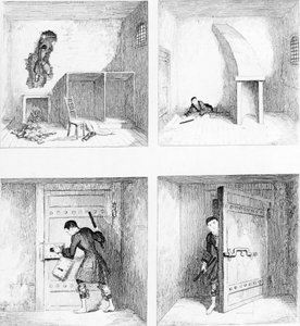 Escape No. 1, de &39;Jack Sheppard&39; por WH Ainsworth, publicado em 1839 de George Cruikshank