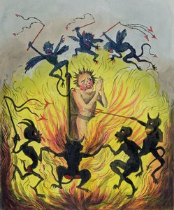 Cada Cão tem o seu Dia, ou Os Demónios Negros Divertem-se com um Condutor Negro Branco de George Cruikshank