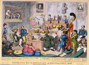 Exposição na Royal Horticultural Society, Londres, 1826 de George Cruikshank