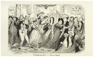 fevereiro - Primeira fuga das gravuras em aço de George Cruikshank para The Comic Almanacks: 1835-1853 de George Cruikshank