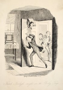 Frank Fairlegh Travado na armadilha do Booby, de Frank Fairlegh ou cenas da vida de um aluno privado, bar. c.1870 de George Cruikshank