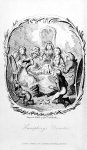 Desastre de Humphrey, ilustração de &39;A expedição de Humphrey Clinker&39; por Tobias Smollett, 1831 de George Cruikshank