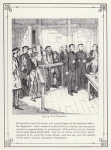 Ilustração para O Livro dos Solteiros, ou O Progresso do Sr. Lambkin (Gent) (gravura) de George Cruikshank