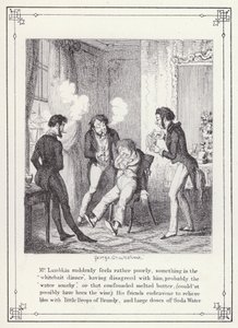 Ilustração para O Livro dos Solteiros, ou O Progresso do Sr. Lambkin (Gent) (gravura) de George Cruikshank