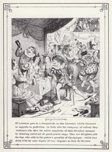 Ilustração para O Livro dos Solteiros, ou O Progresso do Sr. Lambkin (Gent) (gravura) de George Cruikshank
