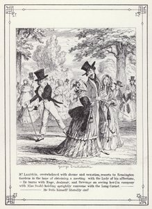 Ilustração para O Livro dos Solteiros, ou O Progresso do Sr. Lambkin (Gent) (gravura) de George Cruikshank