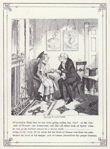 Ilustração para O Livro dos Solteiros, ou O Progresso do Sr. Lambkin (Gent) (gravura) de George Cruikshank