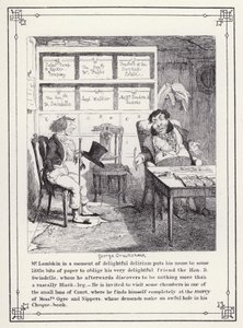 Ilustração para O Livro dos Solteiros, ou O Progresso do Sr. Lambkin (Gent) (gravura) de George Cruikshank