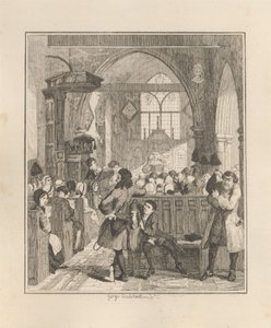 Jack Sheppard a cometer o roubo na igreja de Willesden de George Cruikshank