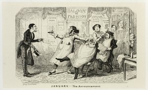 janeiro - O Anúncio das Gravuras em Aço de George Cruikshank para os Almanacks Cómicos: 1835-1853 de George Cruikshank