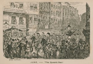 Junho - a própria rainha de George Cruikshank