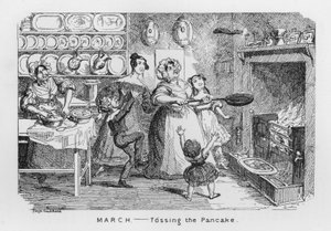 Março, Atirar a Panqueca (gravação) de George Cruikshank