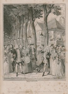 Sr. Cripps encontrando sua Mater em Mary-le-bone Gardens de George Cruikshank