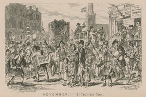 Novembro - Dia da Santa Cecília de George Cruikshank