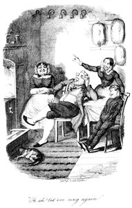 Ah ah! anel de vôo novamente!, c1840s. de George Cruikshank
