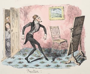 Pratique, pub. 1832 (gravura colorida à mão) de George Cruikshank