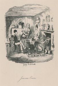 Cena da vida em Londres: Jemima Evans de George Cruikshank