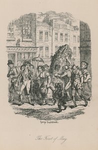 Cena da vida de Londres: o primeiro de maio de George Cruikshank
