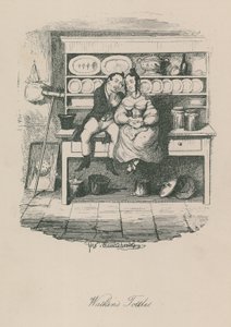 Cena da vida em Londres: Watkins Tottles de George Cruikshank