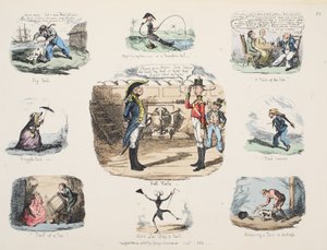 Tell Tale, pub. 1832 (gravura colorida à mão de George Cruikshank