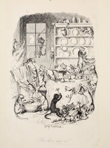 O gato fê-lo, da maior praga da vida, bar. 1847 de George Cruikshank