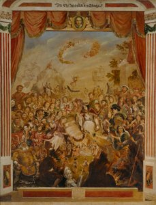 A Primeira Aparição de William Shakespeare no Palco do Globe Theatre de George Cruikshank