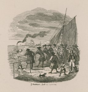 O passeio, o Greenwich Hospital de George Cruikshank