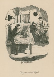 Pensamentos sobre pessoas, possivelmente baseados em um fragmento de Sketches by Boz (Charles Dickens) de George Cruikshank