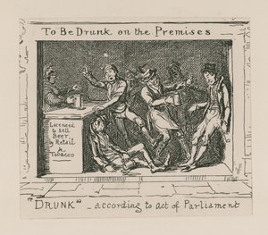 Estar bêbado nas dependências de George Cruikshank