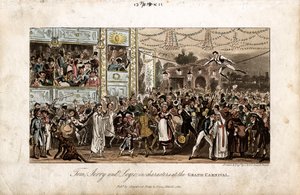 Tom, Jerry e lógica no grande carnaval, 1821 de George Cruikshank