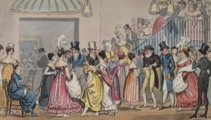 Tom e Jerry no Saloon em Covent Garden, da Life in London por Pierce Egan, 1821 (aquatinta colorida) de George Cruikshank