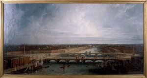 Double London Bridge proposta para Londres, 1800.