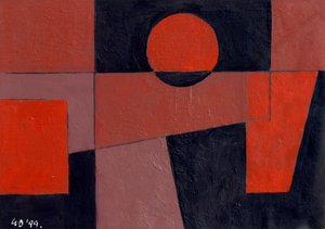 Reds Relacionados com Black, 1999 (óleo no cartão)
