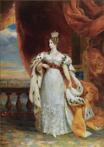 Retrato da imperatriz Alexandra Fyodorovna Charlotte da Prússia, imperadores Nicholas I. esposa 1798-18