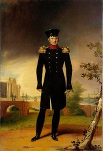 Retrato do czar russo Alexandre I (1777-1825) (o Grande) em Pintura de trajes de oficial por George Dawe (1781-1829) São Petersburgo. Museu Hermitage