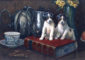 Chá para Dois (aguarela e guache) de George Derville Rowlandson