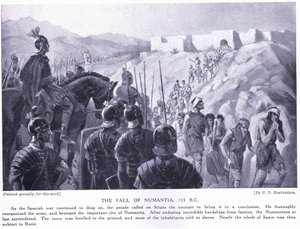 A queda de Numantia 133BC de George Derville Rowlandson