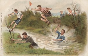 Cross country, um riacho de George Derville after Rowlandson