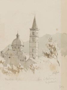 Alassio, de você Railway, En Passant !, 12 de março de 1878 (lápis e wc no papel) de George Douglas Tinling