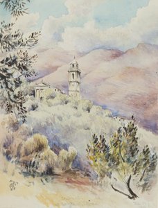 Igreja de San Donato, Varezzo, perto de San Remo, 11 de fevereiro de 1878 (wc no papel)