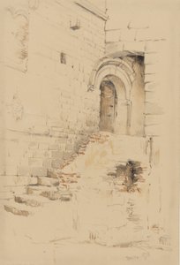 Em um pátio ao lado de S. Siro, San Remo, janeiro de 1878 (lápis e wc no papel)
